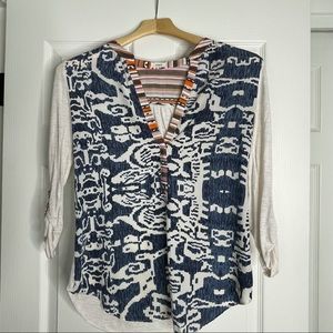 Anthropologie Tiny 3/4 sleeve top - Small